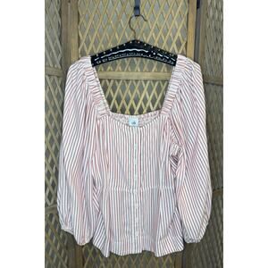 Cabi Festive Stripe Carnival Top sz M